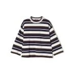 ニット SHIPS Primary Navy Label:「手洗い可能」ミラノリブ マルチ ボーダー ニット レディース