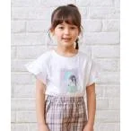 tシャツ Tシャツ 袖フリル エモプリント Ｔシャツ キッズ