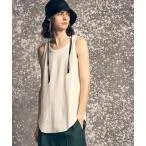 タンクトップ 「ユニセックスアイテム」Fraise Layered Tank Top/フライスレイヤードラウンドタンクトップ「MAISON SPECI