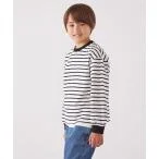 tシャツ Tシャツ SHIPS any: リンガーネック ボーダー 長袖 ポケット Tシャツ「KIDS」 キッズ