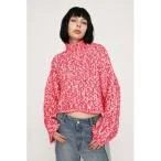 ニット MIX YARN CROP TOPS ミックスヤーン クロップ トップス レディース