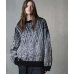 セーター ニット 「UNISEX」Airy Mohair Argyle Prime-Over Crew Neck Knit Pullover/エアリー