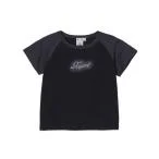 tシャツ Tシャツ SPRAY PRINT AND EMBROIDERY S/S RAGLAN BABY TEE レディース