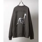 トレーナー スウェット SKULL #2 CREWNECK SWEATSHIRT / フロントスカルモチーフ バックアイスホッケーモチーフ クルーネッ