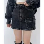 スカート デニム Denim Mini Skirt　994784 レディース