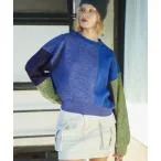 ニット BLOCKING LIGHT KNIT TOPS ブロッキング ライト ニット トップス レディース