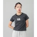 tシャツ Tシャツ CONTRAST STRIPE S/S BABY TEE レディース