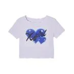 tシャツ Tシャツ HEART AIRBRUSH SHIRRED S/S TOP レディース メンズ