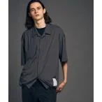 シャツ 「UNISEX」High Tension Prime-Over Short Sleeve Open Collar Draw Cord Shir