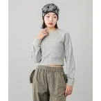 スウェット GLITTER SWEAT CREW NECK TOP レディース