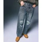 パンツ デニム ジーンズ DISTRESSED LOOSE FIT DENIM PANTS レディース メンズ