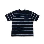 tシャツ INDIGO DISCHARGE PRINT RELAXED FIT TEE メンズ