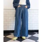 パンツ デニム ジーンズ 「NKJ 2024AW」FRINGE WIDE DENIM レディース