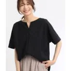 tシャツ Tシャツ 「SALE／UVカット／接触冷感／マシンウォッシュ可」スキッパーネックブラウス レディース