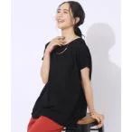 tシャツ Tシャツ 「洗える/体型カバー」上品カジュアル 切替カノコトップス レディース