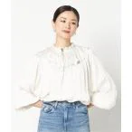 シャツ ブラウス SATIN RUFFLES BLOUSE レディース