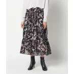 スカート PRINTED GATHERED SKIRT レディース