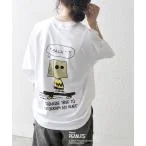 tシャツ 「WEB限定」SHIPS any: SNOOPY コラボ カルチャー グラフィック バック プリント Tシャツ (ロンT) メンズ レディ