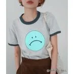 tシャツ Tシャツ 「WEB限定」SLOBE citron. SMILEY リンガーTEE レディース