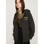 パーカー FRONT ZIP PRINT HOODIE フロント ジップ プリント フーディ パーカー レディース