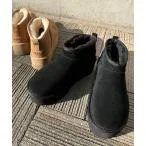 シューズ 「追加」「UGG/アグ」CLASSIC ULTRA MINI PLATFORM 1135092 BLACK/CHESTNUT レディース