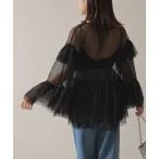 シャツ ブラウス habi Tulle Tiered ブラウス レディース