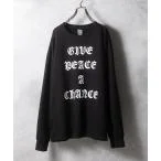 トレーナー スウェット GIVE PEACE A CHANCE SWEATSHIRT / ギブ ピース ア チャンス ロゴプリント スウェットシャツ