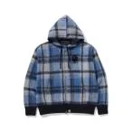 セーター ニット BAPE CHECK MOHAIR KNIT HOODIE メンズ レディース