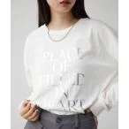 tシャツ Tシャツ ハクプリントロングスリーブＴシャツ レディース