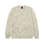 セーター ニット FOREVER CREWNECK SWEATER  /  HUF ニット セーター 総プリント メンズ レディース