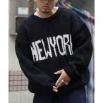 セーター ニット 「MacMahon Knitting Mills 」 +「Niche.」 Crew Neck Knit-NEW YORK メンズ レ