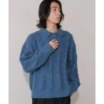 ニット 「UNISEX」ケーブルポロニット レディース メンズ