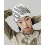 帽子 キャップ FUZZY LOGO KNIT CAP レディース メンズ