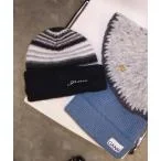 帽子 キャップ 「GANNI / ガニー」 Striped Soft Wool Beanie A6306 レディース