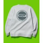 セーター ニット MANHOLE CREW SWEATER  /  HUF ハフ 刺繍ロゴ クルーネックセーター メンズ レディース