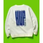 セーター ニット BIG BLOCK CREW SWEATER  /  HUF ハフ 刺繍ロゴ クルーネックセーター メンズ レディース